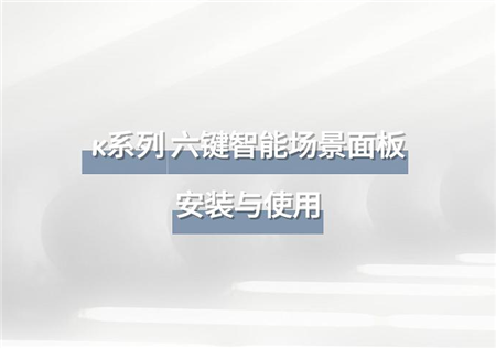 K系列 六键智能场景面板 | RW-SPK6A